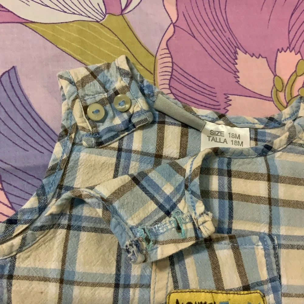 Like New Baby Rebels Plaid with Embroidery Bodysuit Toddler